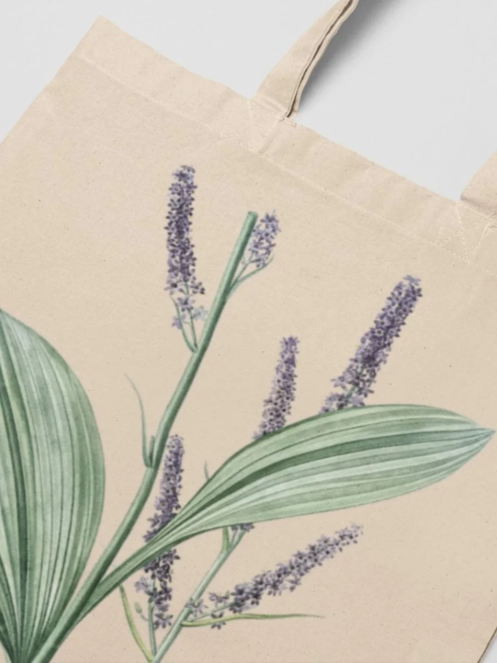 Black False Hellebore Vintage Floral Print Graphic Canvas Tote Bag